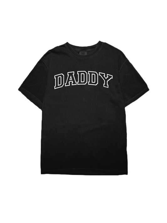 Varsity Daddy-Adult Distressed Black