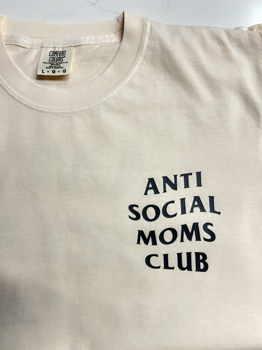 Anti Social Moms Club -Adult Cream Tee