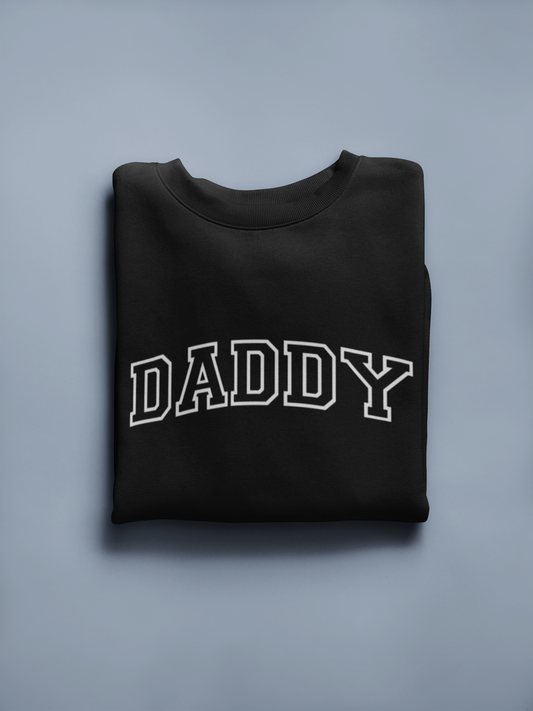 Varsity Daddy-Crewneck Sweatshirt Black